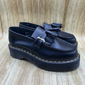 Dr. Martens Adrian Quad Women's Size 8 Tassel Loafer Platform Shoes Black NWT